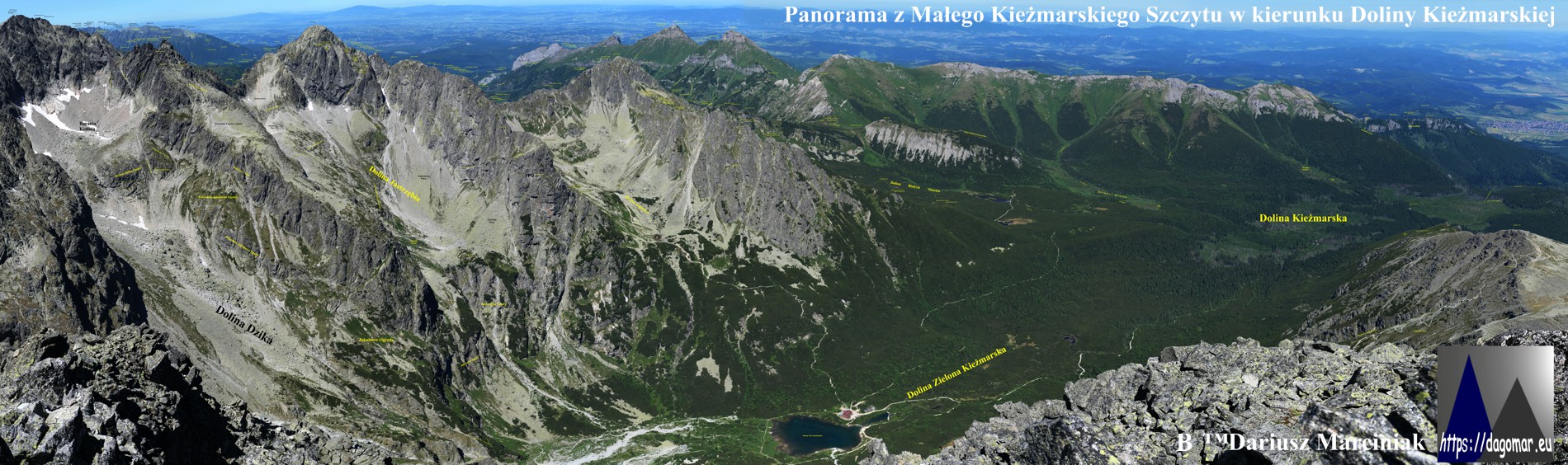panorama z Małego Kieżmarskiego Szczytu